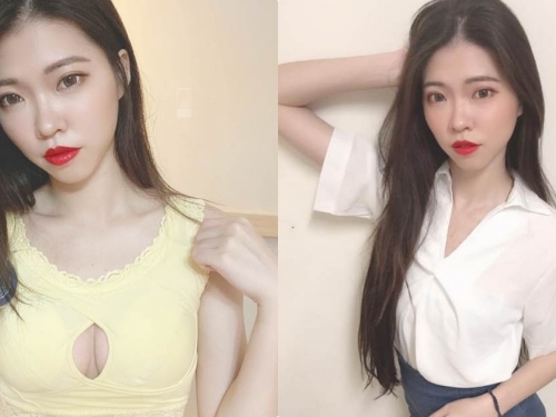 正妹SG許凱洛「挖空內衣太誘惑」，誘人的乳溝好聚焦啊！