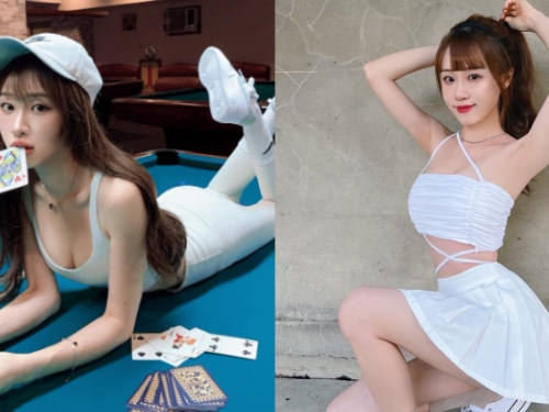 「白嫩級天菜」凹凸辣體趴檯桌，「倒出嫩奶」就能秒揪牌咖！