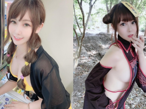 夏天就是要吃冰！「林兒」比基尼爆乳逛超商讓店員眼睛大吃冰淇淋