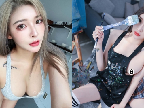 正妹「姍姍33」JVID 化身巨乳畫家，最愛「裸體噴灑」超犯規！