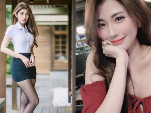 好想當她的同事...甜姐兒「沐沐」穿「黑絲襪」曬美腿！仔細一看...襯衫釦子不對勁了