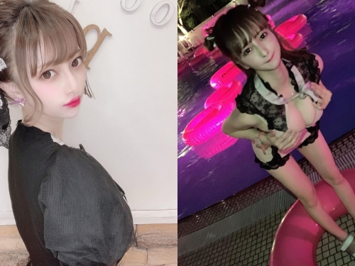 好萌的大奶櫻花妹！「比基尼捧乳」迎接夏天有夠辣，本職還是服裝設計師！
