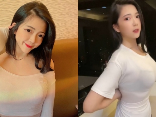 172 cm 美女業務「品妍」TikTok福利滿滿！手抓白衣襯托凹凸好身材