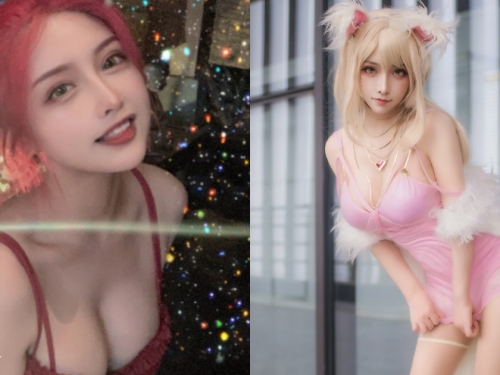 超暴力身材曲線！「巨乳紅髮妹」cosplay精緻迷人，角色出招獸耳美乳齊放！