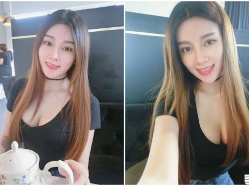吃下午茶遇見「火辣爆乳妹」，「豐滿深溝」吸引全店的目光！