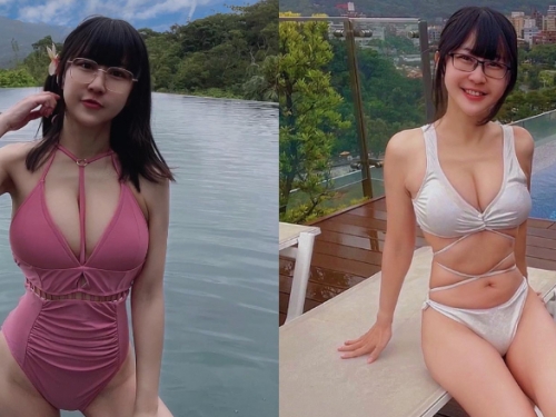 巨乳眼鏡娘「賴粉紅」私下偷偷性感　外套一脫都是爆奶戰服