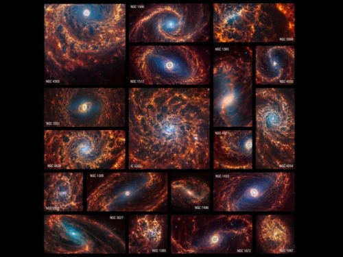 宇宙魔幻傑作！韋伯太空望遠鏡一次揭開 19 個螺旋星系複雜結構