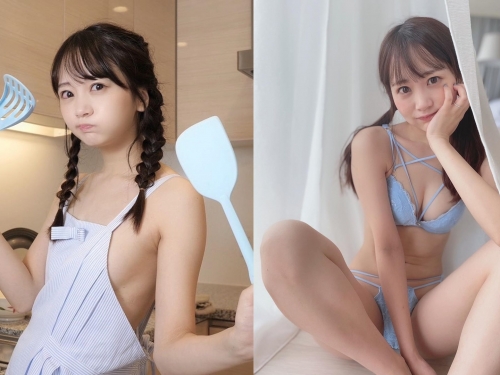 甜萌櫻花妹「濱田翔子」上空圍裙裸體做菜　側邊失守「白嫩美體」一覽無遺
