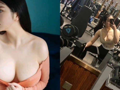 健身房出沒「巨乳馬尾妹」，胸前一片雪色美景太吸睛，私下衣著還不穿bra！