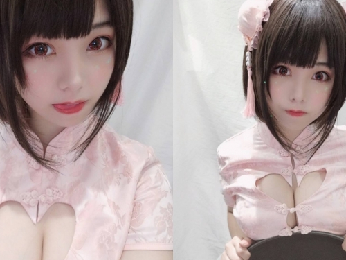 「巨乳端茶小妹」旗袍挖空太香豔！心型洞洞讓人一窺「香乳秘密」～