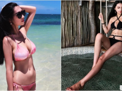 海邊度假奇遇！「大奶長腿正妹」是最美的風景！「渾圓美乳」的極品天菜94妳啊！