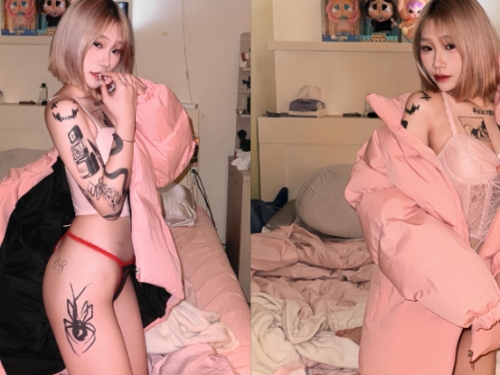 155cm小隻馬「Swaiill」羽絨衣藏暗器，「馬甲爆乳」偷偷過夏天！