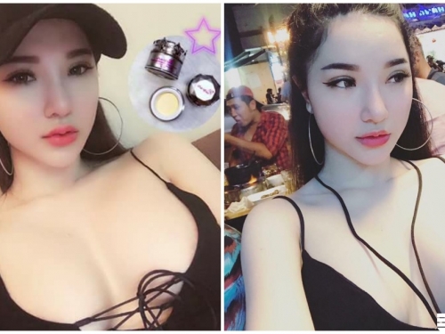 越南妹就愛放送「渾圓車頭燈」　深V洋裝快要炸裂，畫面好惹火啊！