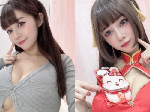 巨乳甜心「安希 Anxi」套上不敢穿出門的衣服　扣子隨時都會蹦開！