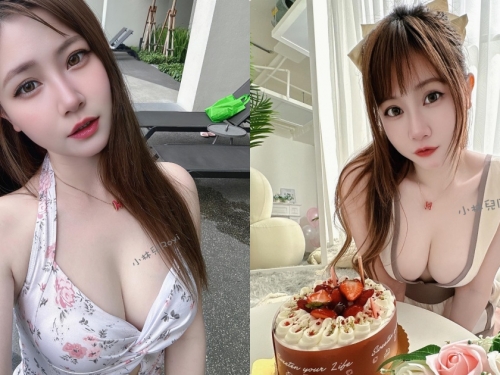 正妹「小林兒」生日抹滿奶油特輯，「白皙雪乳」誠意大放送！