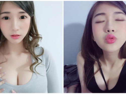 地表最狂「極品巨乳辣媽」！胸前白嫩雙峰負擔太大，不用手撐著直播會累！