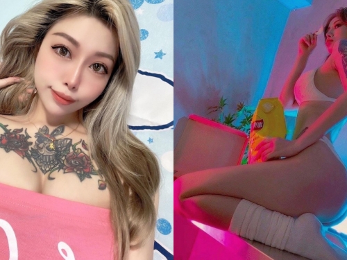 E奶辣妹「李靜」挺翹臀吃洋芋片，「渾圓飽滿」窈窕曲線讓人口水直流！