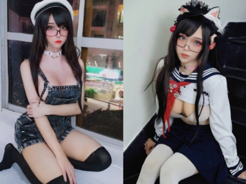 不甩IG尺度防線！正妹Coser大面積裸露　「乳力全開」放送養眼福利