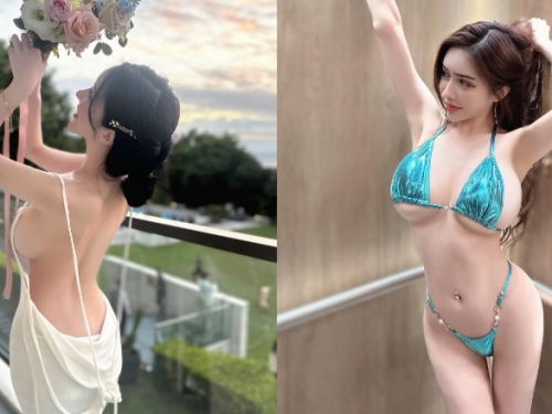 人間芭比「雲嫣」陽台大膽解放側乳　曬大片美背好犯規！