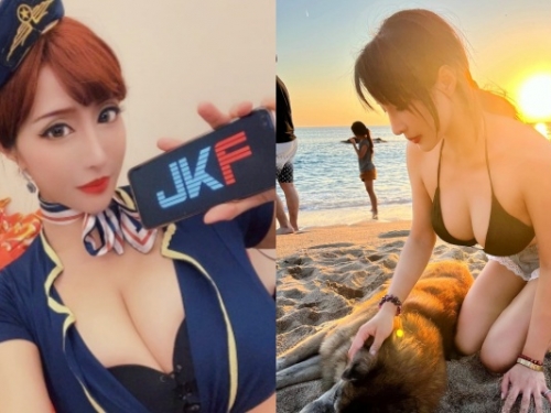 墾丁天氣熱熱的！JKF 女郎「蜜佧熙」PO 沙灘夕陽美照  上千網友狂刷愛心
