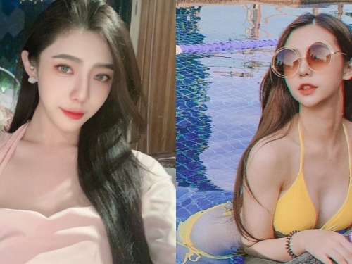高雄「正妹紋繡師」外型好亮眼！挺「渾圓雪乳」玩水，害人都想預約了！