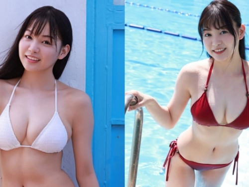 19 歲正妹「吉澤遙奈」海邊、泳池大解放！「肉感 F 乳」+ 纖腰美腿超圈粉