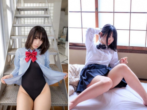 白嫩爆萌的「E奶coser」　巨乳+黑絲襪組合...犯規又超甜美！