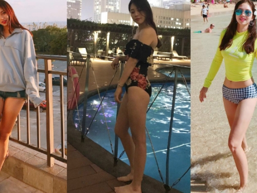 「高爾夫球妹」迷你裙大秀嫩白長腿，清新可愛氣質讓人忍不住要戀愛啦！