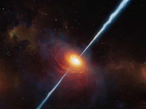發現噴出光速粒子流最遙遠類星體，助解開早期宇宙超大質量黑洞成因