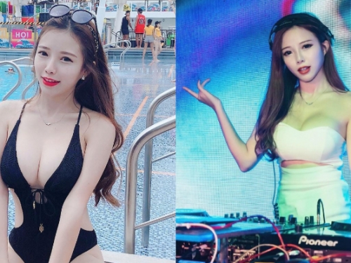 高峰又深谷！超狂女ＤＪ「藍星蕾Amber Na」帥氣刷盤，讓人無法無視那條深長鴻溝！