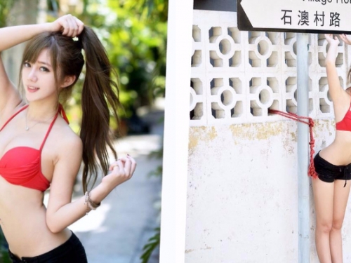 香港街頭驚見美乳天燈！原來是最愛雄壯男友的「天燈妹」用比基尼征服香港！