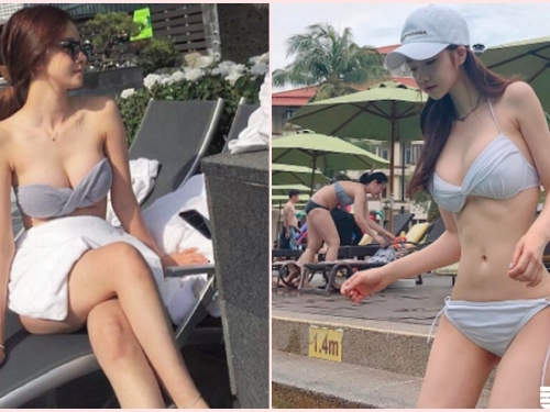 泳池邊驚見「白嫩美乳妹」那形狀也太犯規！滿滿的「惹火乳照」讓人受不了…