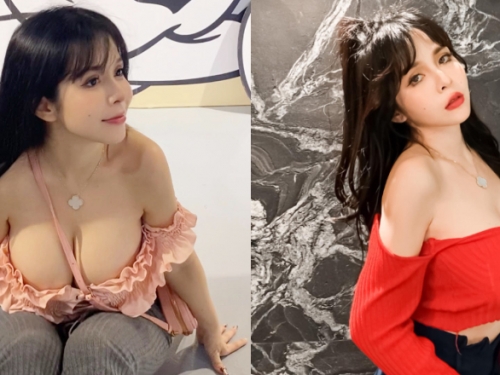 這就是波神的威力！木瓜姊姊「Mandi香菱」一彎腰乳量傾瀉而出