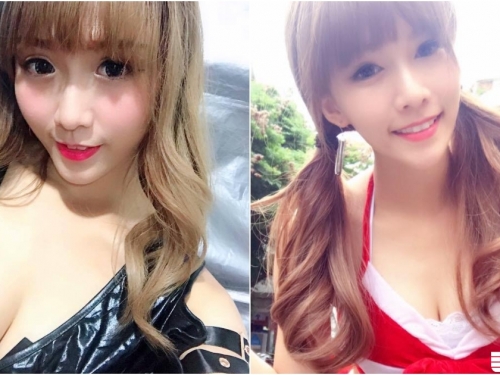 甜美可愛「大眼奶妹」！低胸Ｖ領「白嫩美乳」爆出來！原來還是一位dancer啊！