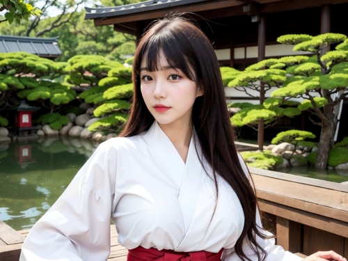 AI生成美女~巫女