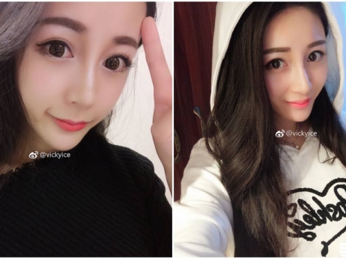 超正大眼空姐Vickyice，「臉蛋小巧迷人」自拍表情萌翻！