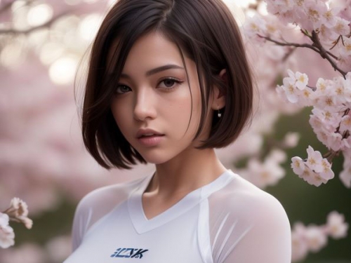 新手 AI 生成美女圖
