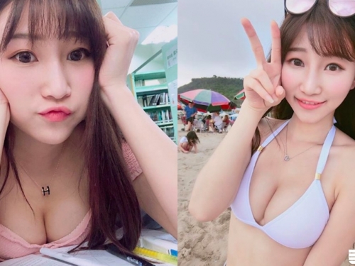 圖書館禁區！「呆萌巨乳正妹」長輩非禮讀書桌，雪白嫩乳圖書館都不圖書館啦！