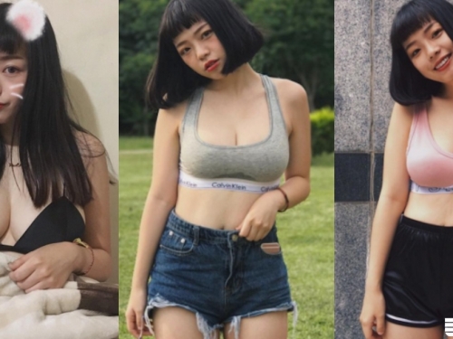 運動背心hen棒！「巨奶運動少女」運動這樣穿，原汁原味「胸前濕一塊」讓人怎麼受得了？