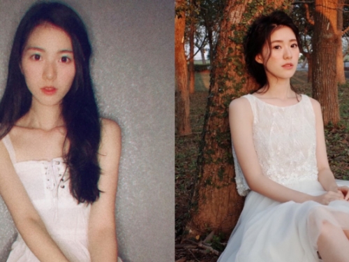 甜美系實況主「啾啾Jojo」白嫩美臉吹彈可破，纖瘦美體穿上洋裝更清新脫俗惹人愛！