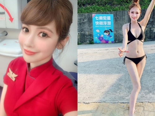 「華航侯佩岑」身材超OP！不能出國也要當小辣椒，「渾圓美乳」大方現形白到發亮！