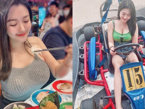 白皙雪乳正妹「Judy Chiu」墾丁玩賽車，發話讓你追不上車尾燈只看得見車頭燈！