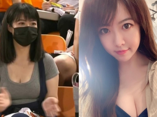 中職場邊「低胸爆乳女球迷」　神出本人臉蛋超甜美