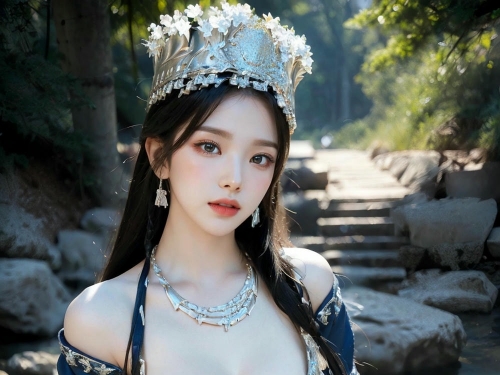Collection - Regal Beauty in Enchanted Forest The Majestic Queen of the Realm -