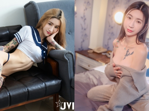 火辣正妹「腰細腿長」超挑逗，「誘惑粉乳和馬甲線」看點滿滿！