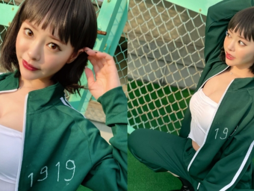 已哭！「小倉由菜」爆乳參加《魷魚遊戲》　衣服上敏感數字引發炎上