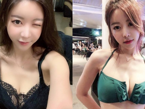 熱情正妹「胸前兩顆太飽滿」，火辣辣的乳味讓人好興奮喔！