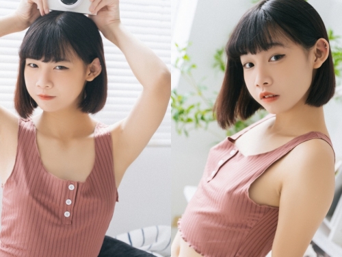 極品美少女「Molly」一字馬技能超強大，「誘惑姿勢」讓人好心癢！