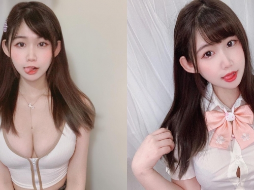 甜美實況主「小桃子」飽滿身材超兇猛，襯衫穿起來好繃啊！