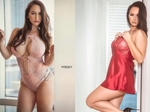 布料太少遮不住！美規「豪乳鑑娘」渾圓肉彈戰力強　雙奶夾殺全力進攻